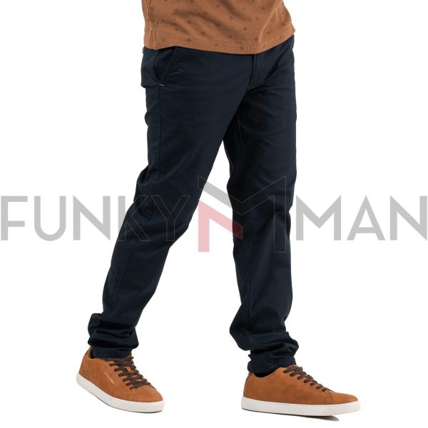Special Fabric Chinos Casual Παντελόνι με Λάστιχο DOUBLE CP-242 Navy