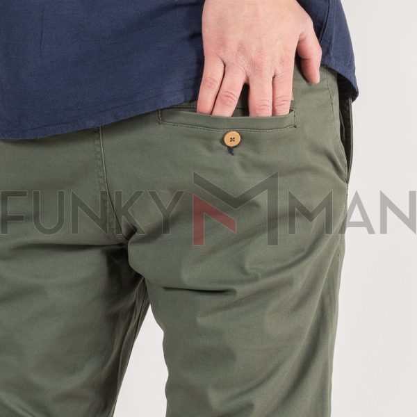 Chinos Casual Βερμούδα DOUBLE MSHO-132 Olive