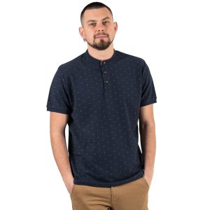 Mao All Over Print Fashion Polo DOUBLE PS-278S Navy