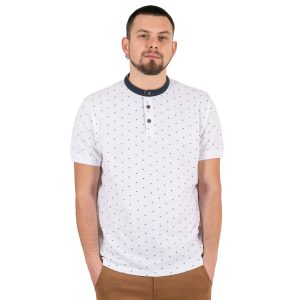 Mao All Over Print Fashion Polo DOUBLE PS-278S Off White