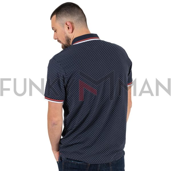 All Over Print Polo DOUBLE PS-282S Navy