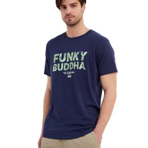 T-Shirt FUNKY BUDDHA FBM005-322-04 σκούρο Μπλε