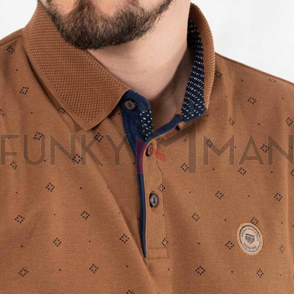 All Over Print Polo DOUBLE PS-280S Camel
