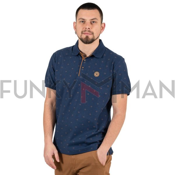 All Over Print Polo DOUBLE PS-280S Navy