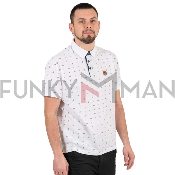 All Over Print Polo DOUBLE PS-280S Off White