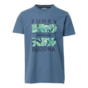 T-Shirt FUNKY BUDDHA FBM004-362-04 ανοιχτό Μπλε