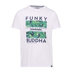 T-Shirt FUNKY BUDDHA FBM004-362-04 Λευκό