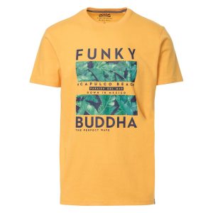 T-Shirt FUNKY BUDDHA FBM004-362-04 Κίτρινο