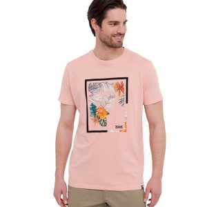 T-Shirt FUNKY BUDDHA FBM005-045-04 ανοιχτό Ροζ