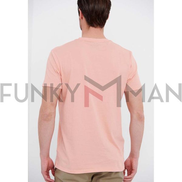 T-Shirt FUNKY BUDDHA FBM005-045-04 ανοιχτό Ροζ