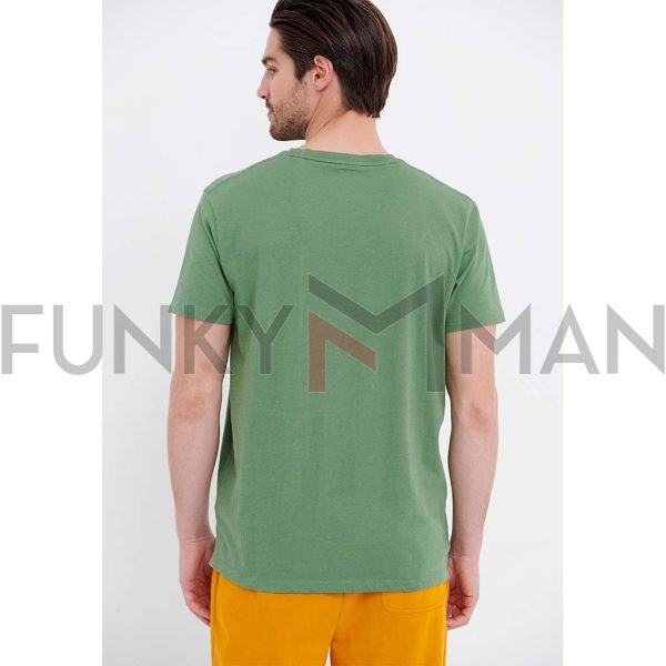 T-Shirt FUNKY BUDDHA FBM005-045-04 Πράσινο