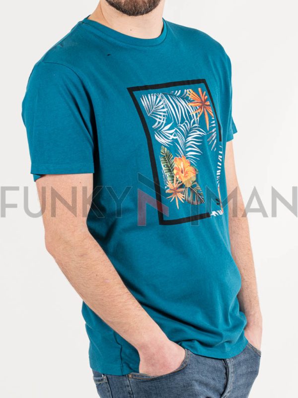 T-Shirt FUNKY BUDDHA FBM005-045-04 ανοιχτό Μπλε