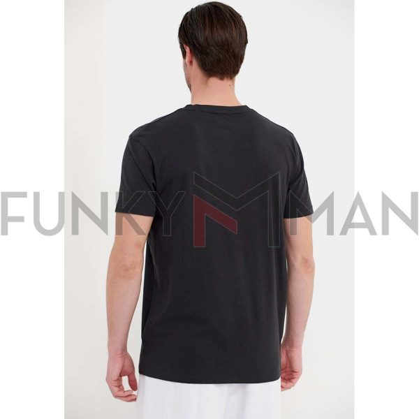 T-Shirt FUNKY BUDDHA FBM005-055-04 Ανθρακί