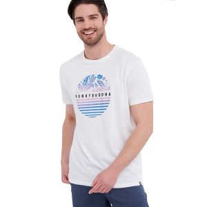 T-Shirt FUNKY BUDDHA FBM005-055-04 Λευκό