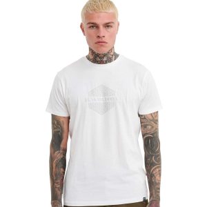 T-Shirt FUNKY BUDDHA FBM005-368-04 Λευκό