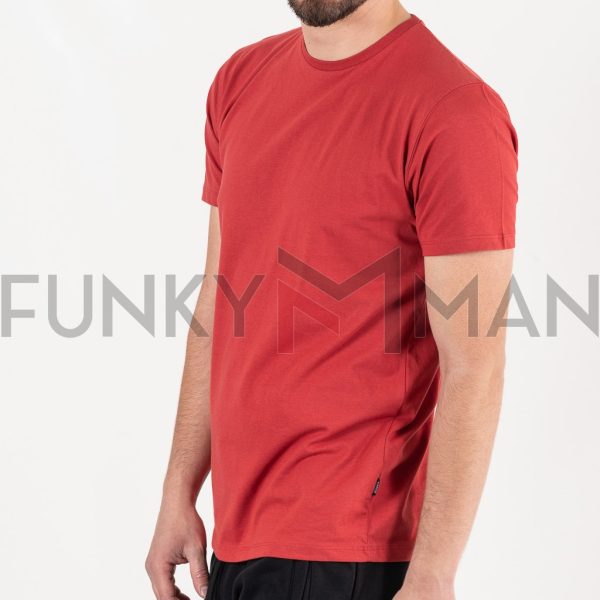 Round Neck T-Shirt DOUBLE TS-185 Κόκκινο