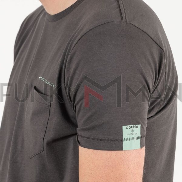 Chest Pocket T-Shirt DOUBLE TS-190 Ανθρακί