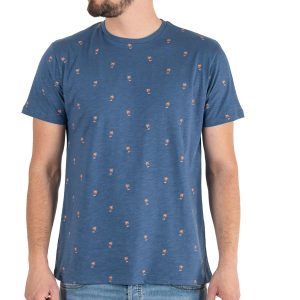All Over Print Fashion T-Shirt DOUBLE TS-191 Μπλε