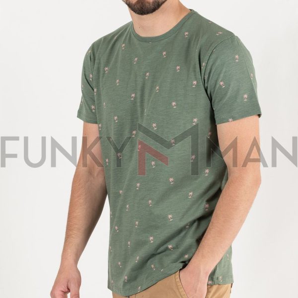 All Over Print Fashion T-Shirt DOUBLE TS-191 Χακί