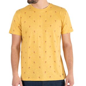 All Over Print Fashion T-Shirt DOUBLE TS-191 Κίτρινο
