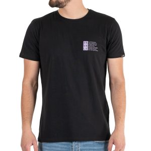 Front & Back Print T-Shirt DOUBLE TS-193 Μαύρο