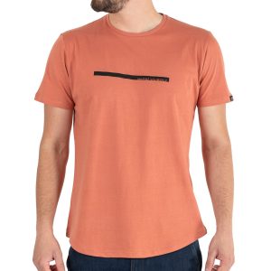 Front & Back Print T-Shirt DOUBLE TS-196 ανοιχτό Πορτοκαλί