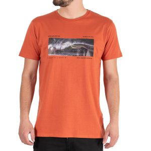 Graphic Print T-Shirt DOUBLE TS-198 Πορτοκαλί