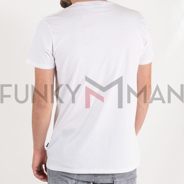 Graphic Print T-Shirt DOUBLE TS-198 Λευκό
