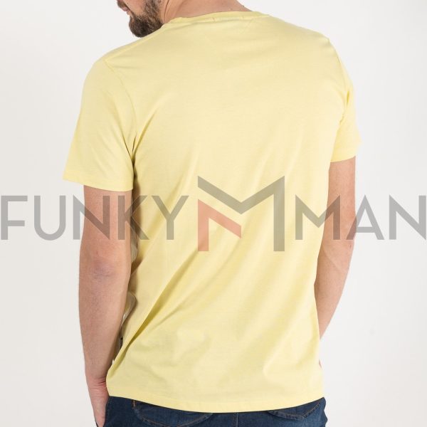 Graphic Print T-Shirt DOUBLE TS-200 Κίτρινο