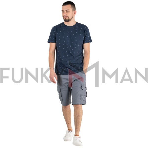 Fashion All Over Print T-Shirt DOUBLE TS-207 Navy