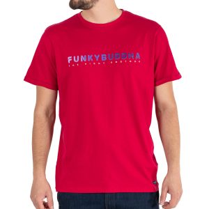 T-Shirt FUNKY BUDDHA FBM005-024-04 Κόκκινο