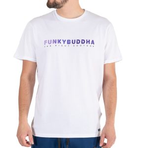 T-Shirt FUNKY BUDDHA FBM005-024-04 Λευκό