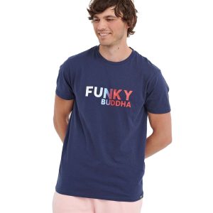 T-Shirt FUNKY BUDDHA FBM005-029-04 Μπλε