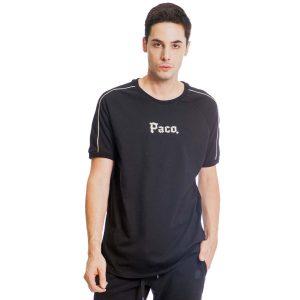 Κοντομάνικο Raglan T-Shirt Paco CO 13538 Μαύρο