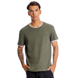 Κοντομάνικη Μπλούζα T-Shirt Paco 13628 Χακί