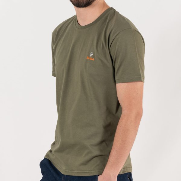 Κοντομάνικο T-Shirt SUGA Slim fit 2450 Χακί