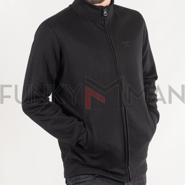 Ζακέτα Pique Fleece Special Fabric DOUBLE MTOP-85 Μαύρο