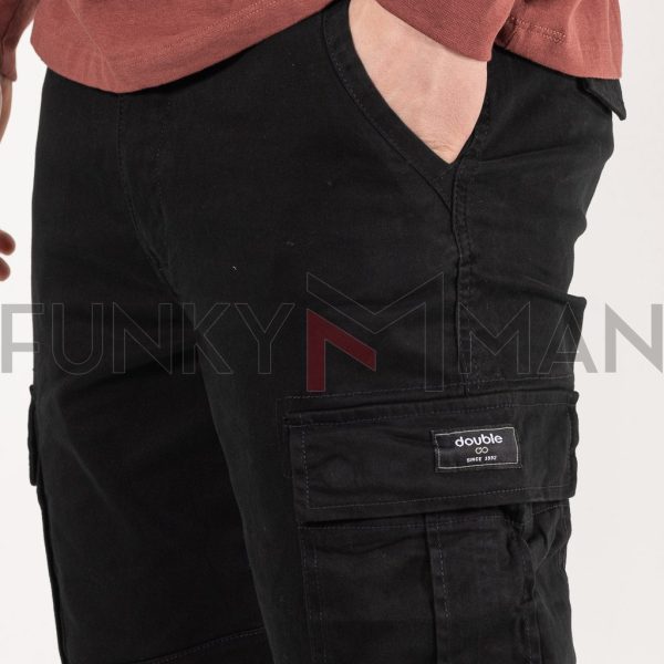 Chinos Cargo Παντελόνι DOUBLE CCP-34 Μαύρο
