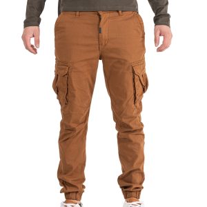 Chinos Cargo Tie Dye Colred Παντελόνι με Λάστιχα DOUBLE CCP-36 Copper