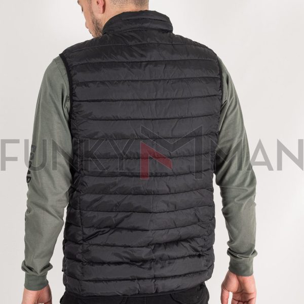 Αμάνικο Μπουφάν Vest Jacket DOUBLE SMJK-13 Μαύρο