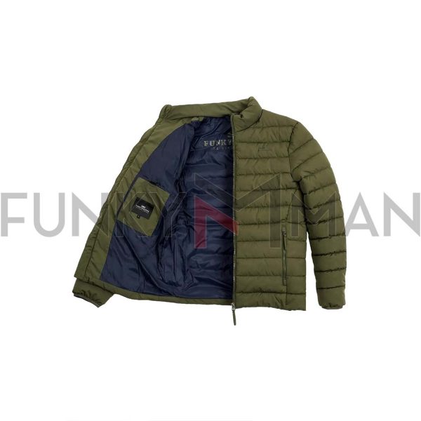 Puffer Jacket FUNKY BUDDHA FBM006-005-01 Χακί