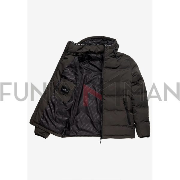 Puffer Jacket FUNKY BUDDHA FBM006-035-01 Χακί