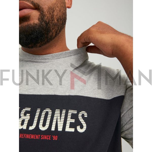 T-Shirt σε Μεγάλα Μεγέθη JACK & JONES 12211261 Μαύρο
