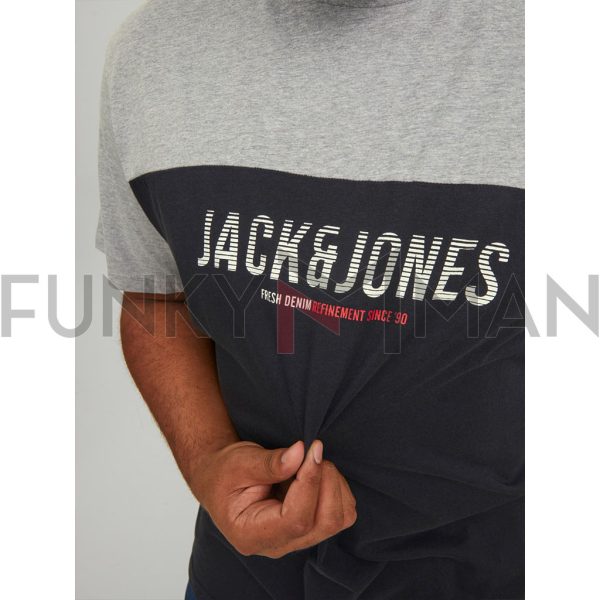 T-Shirt σε Μεγάλα Μεγέθη JACK & JONES 12211261 Μαύρο