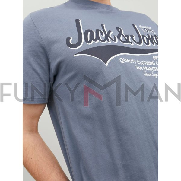 T-Shirt σε Μεγάλα Μεγέθη JACK & JONES 12211759 Stone Blue