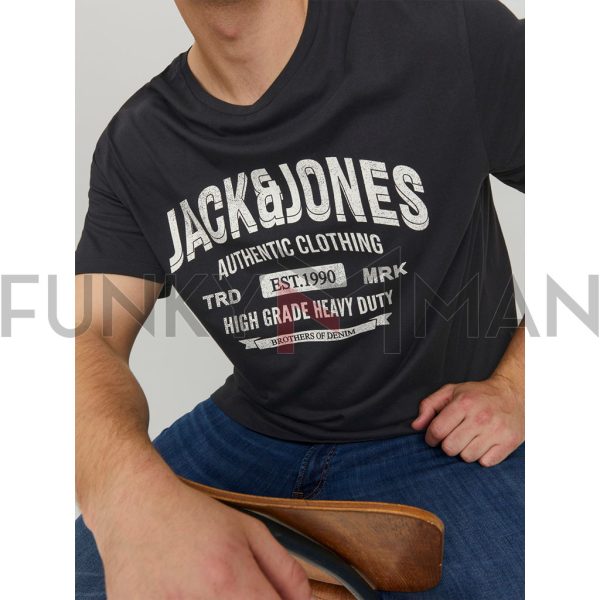 T-Shirt σε Μεγάλα Μεγέθη JACK & JONES 12229678 Μαύρο