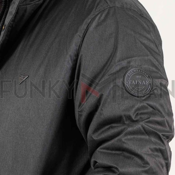 Parka Jacket σε Μεγάλα Μεγέθη VAINAS VB1-17 σκούρο Γκρι