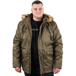 Parka Jacket σε Μεγάλα Μεγέθη VAINAS VB1-29 Olive