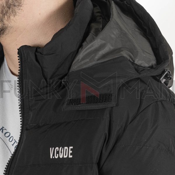 Puffer Jacket VCODE V202 Μαύρο