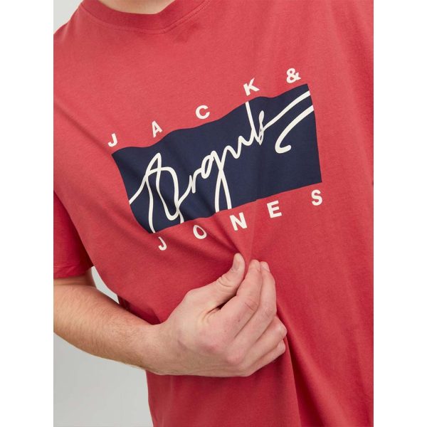 T-Shirt σε Μεγάλα Μεγέθη JACK & JONES 12237439 Κόκκινο